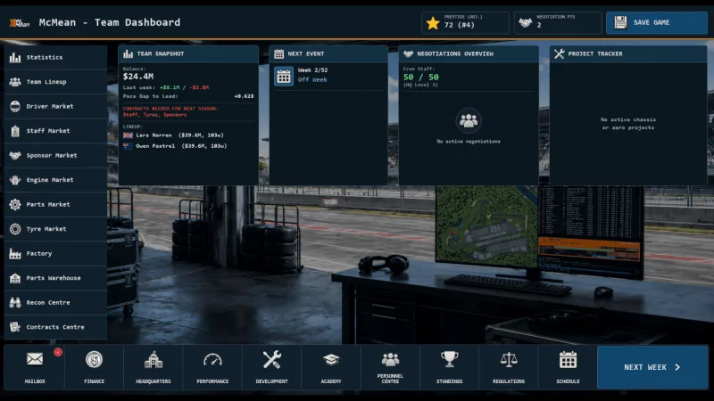 Team Principal A Racing Manager Build 23849888 gameplay screenshot 3