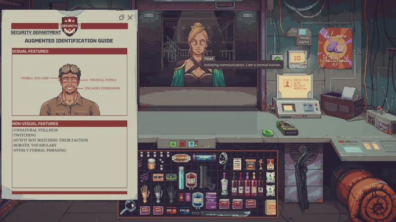 Probably Stolen Cyberpunk Shopkeeper Sim gameplay screenshot 3