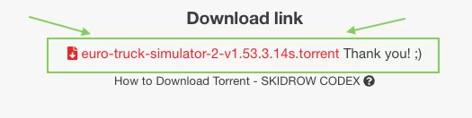 Active download link on a MaGamers game page